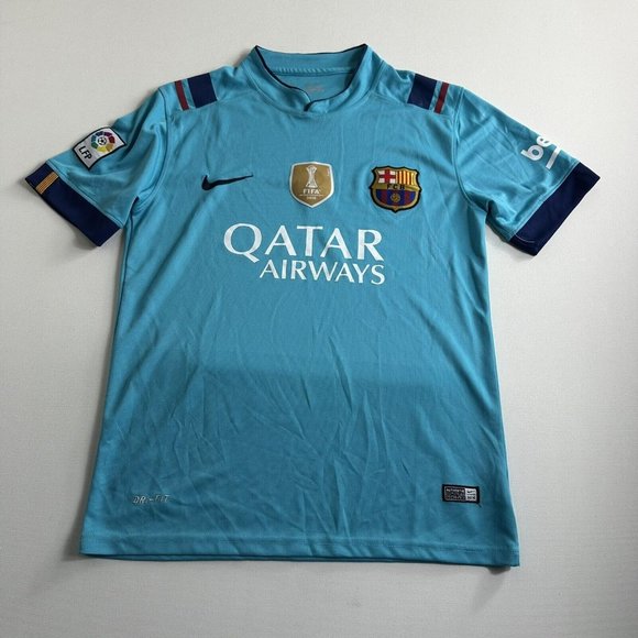 NIKE FC BARCELONA NIGHT RISING THIRD JERSEY 2016 MEN SIZE MEDIUM‎ SOCCER￼ FUTBOL - Picture 1 of 11